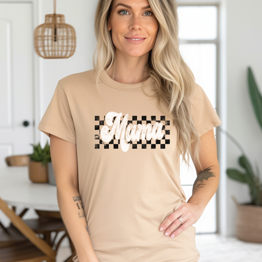 Mama Retro Checkered Shirt