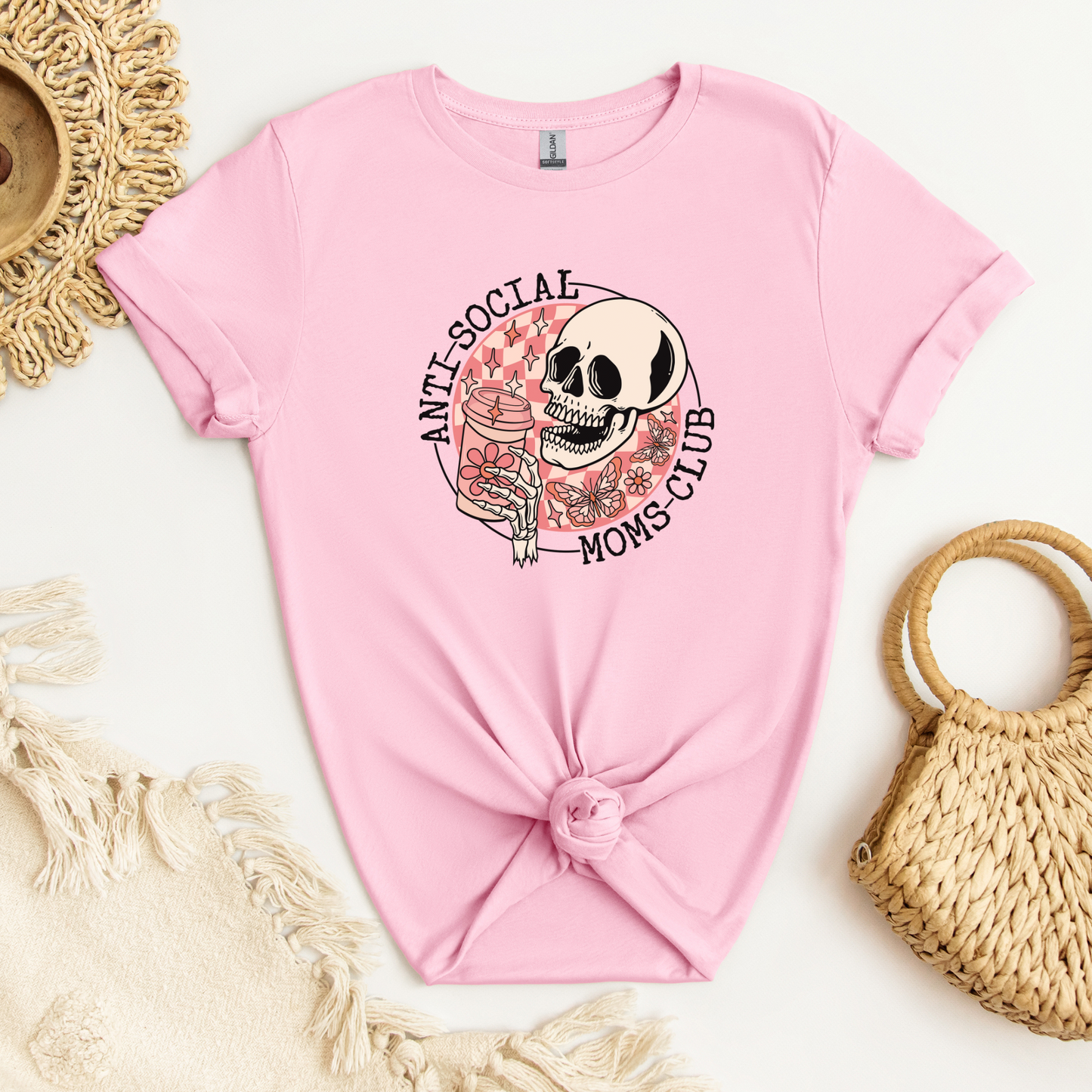 Anti Social Mom Skeleton Shirt