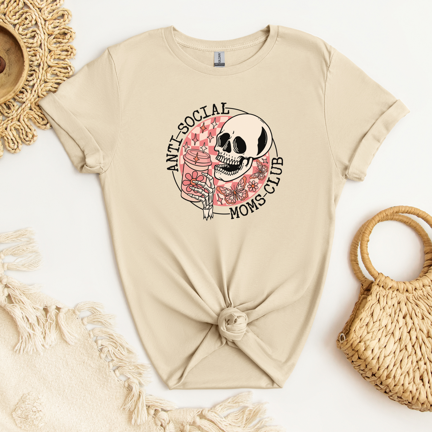 Anti Social Mom Skeleton Shirt