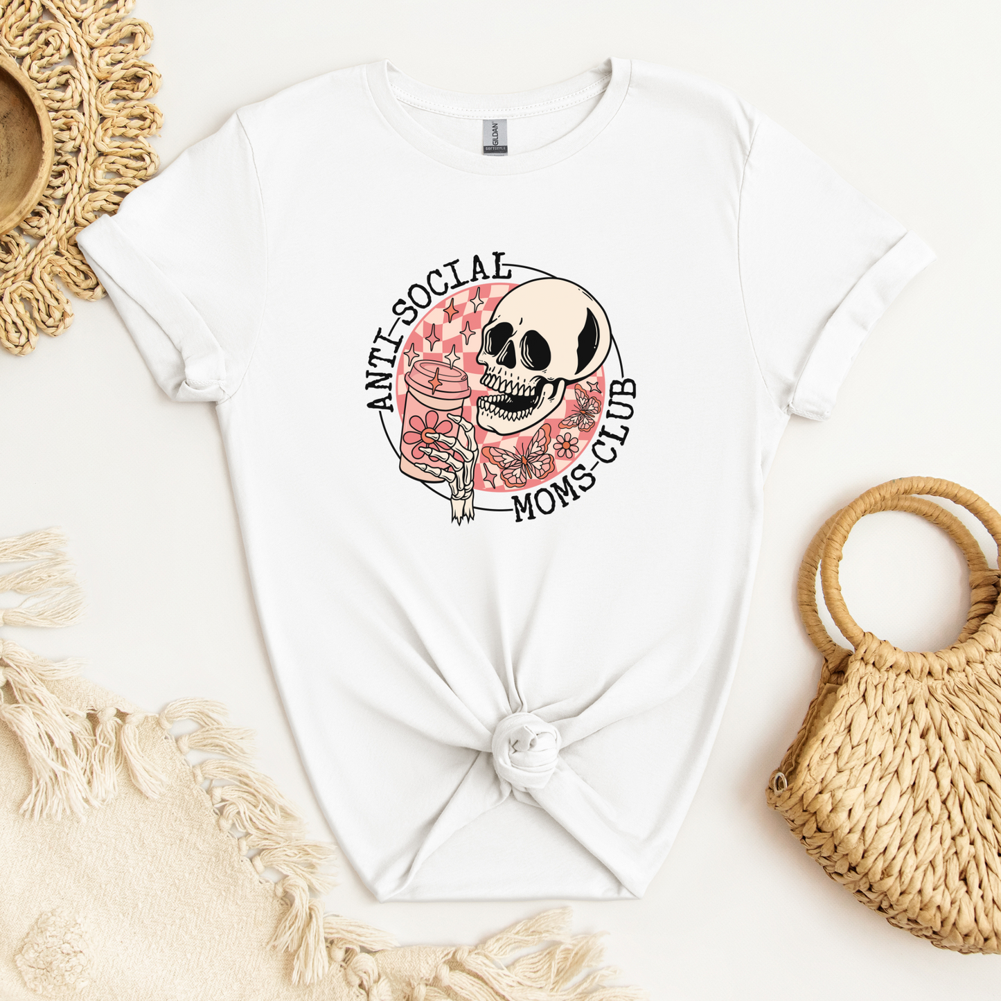 Anti Social Mom Skeleton Shirt