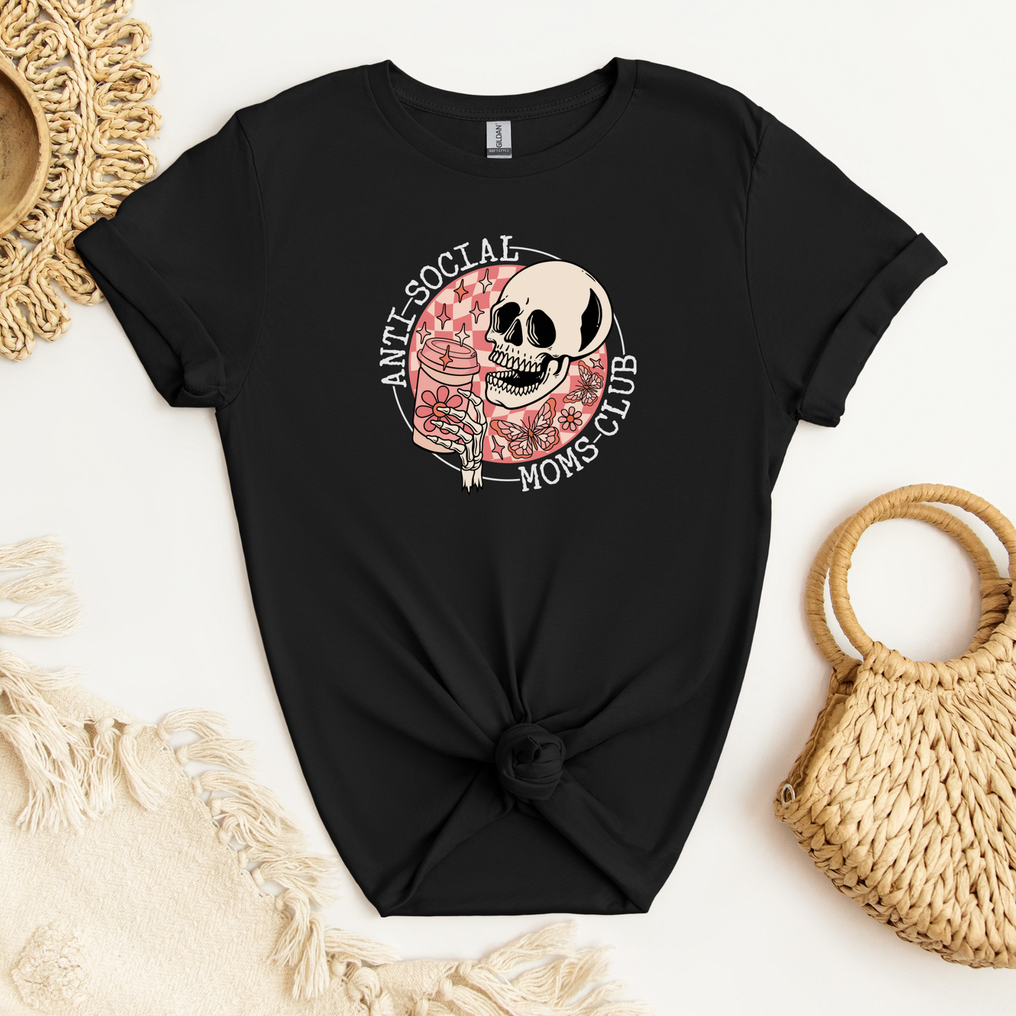 Anti Social Mom Skeleton Shirt