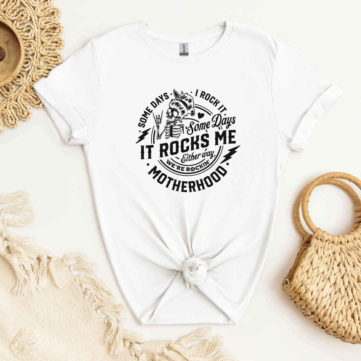 Motherhood Some Days It Rocks Me Shirt